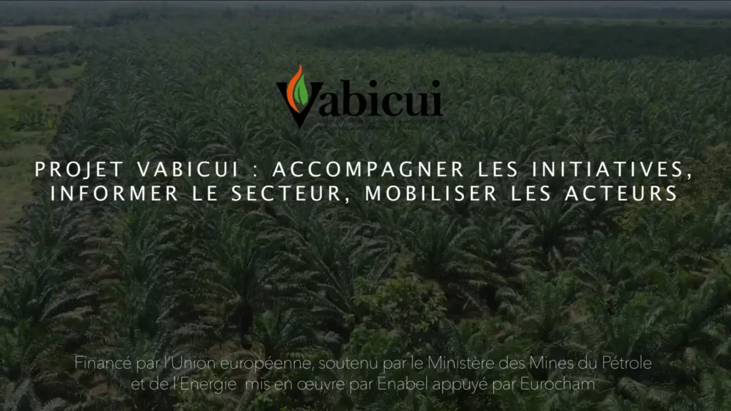 Vabicui — Image promotionnelle du projet Vabicui sur fond de plantation dense, avec le logo Vabicui en haut et le texte : 'Projet Vabicui : accompagne